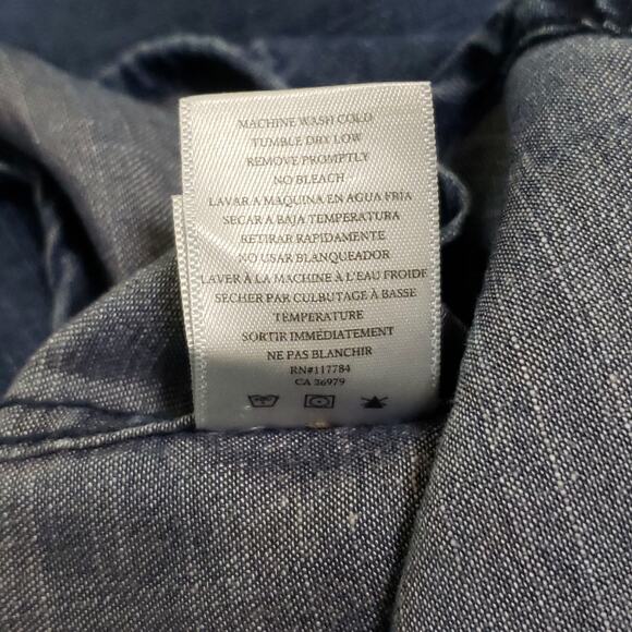 Rails Rosalee Tied Chambray Button Down Denim Lyocell Shirt Sz Medium Casual - Picture 8 of 12